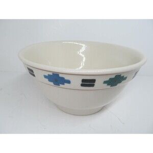 Hartstone "Cheyenne" Aztec Design 7" Wide X 3 7/8" High Mixing Bowl  Made USA